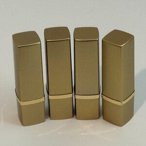 4 new Estee Lauder Pure Color long lasting lipsticks. Gold color case